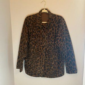 Leopard Trucker/ Denim Jacket